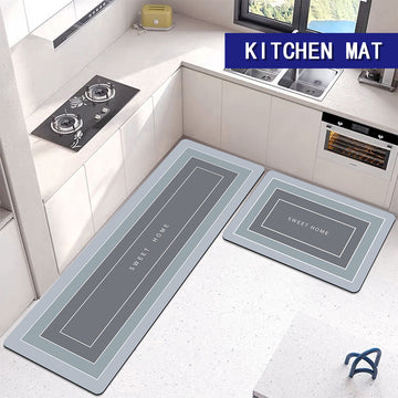 Super Absorbent Floor Mat,2Pcs kitchen mat,Non-slip carpet